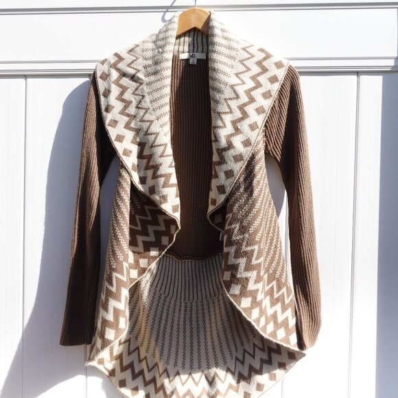 Boho Cottagecore Open Front Shawl Collar Cardigan Size Small - Picture 1 of 7